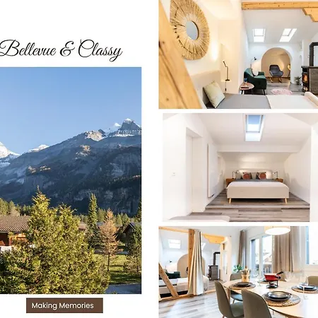 Bellevue & Classy Mountain View Apartment Kandersteg Exterior photo